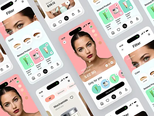 Apps UI Design for Organic Skin Care Product 3
