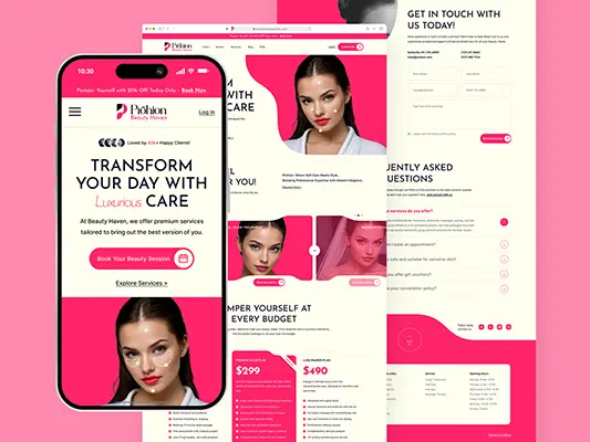 Website UI - Beauty Parlour Website